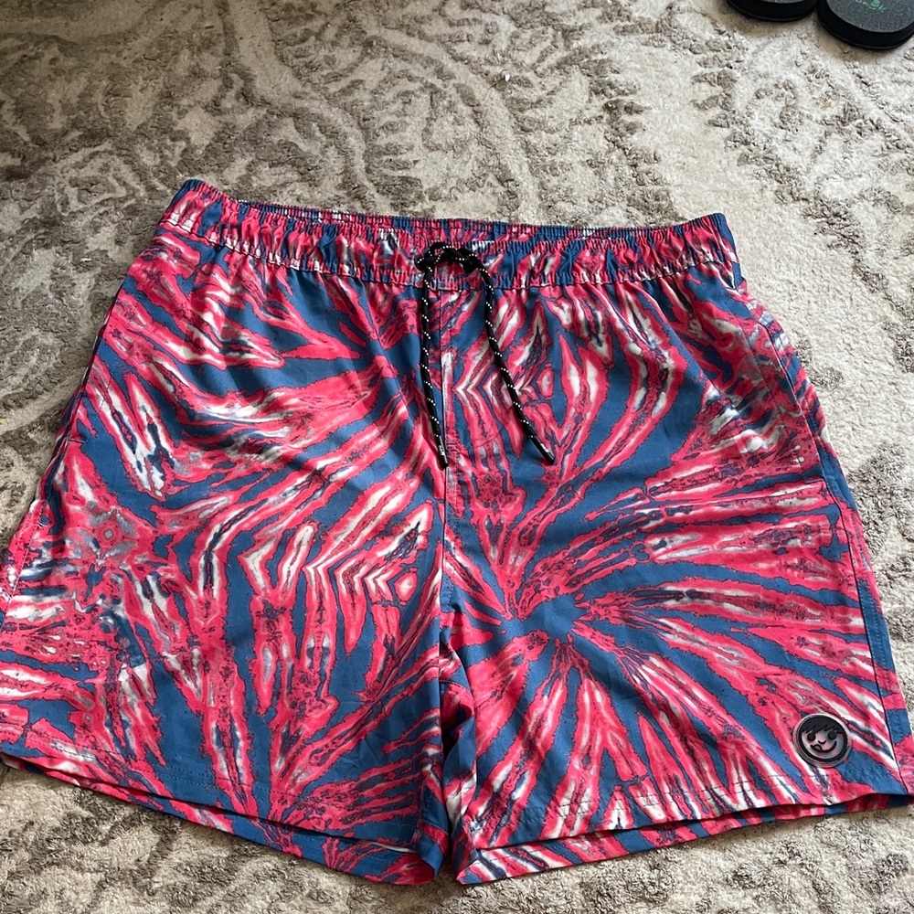 Neff Vibrant Red and Blue Swim Trunks size XL Mens